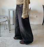 Balin Pintuck Wide Denim Pants