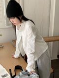 [MADE] Shanti Windbreaker Shirring Pleated Crop Long Sleeve Zip-Up