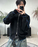 Leaf lip button long sleeve