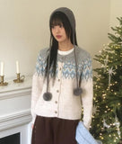 Roping Cotton Candy Nordic Knit Cardigan