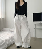 Nylon Wing Silver Point Curved Wide Banding Pants