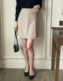 Audrey Jacquard Button Wrap Skirt Pants