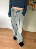 Archer Pintuck Balloon Wide Denim Pants