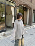 Mikel Track Linen Hood Zip-Up Cardigan