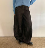 Manker Rivet Raw Denim Balloon Wide Pants