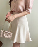 Seon Tweed Flare Mini Skirt