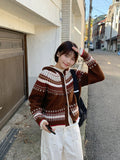 Tinoy Nordic Knit Hood Cardigan