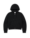 PRAY APPLIQUE CROP ZIP UP HOODIE