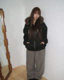 Anyin String Overfit Fleece Pants