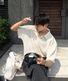 Summer Boucle Collar TOP Short Sleeve Ver