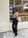 Junien Square Stripe Sleeveless Knit