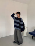 [unisex] Tomie cable stripe over knit