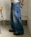 Pohin washed denim pants