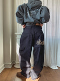 flame embroidered Carpenter Pants