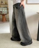 Lesse Summer Washing Wide Denim Pants