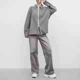 Porine Two-Way String Zip-Up