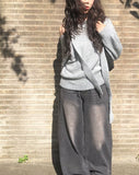 [Muffler set] Billy Boat Neck Off Loose Knit