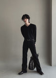Ness V-neck bamboo knit