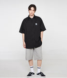Small Cloud Bear Smile Overfit Short Sleeve Shirt