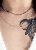 CUSTOM layered clip sliding necklace