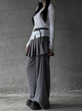 MAMYU Pleated Skirt Pants