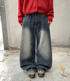 Kelponi Washed Denim Wide Pants