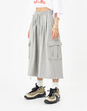Maxi cargo wide sweat capri pants
