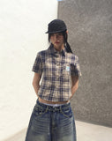 Wickle Amekazi Vintage Checkered Short-Sleeved Shirt