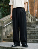 Clean One Tuck Banding Wide Slacks