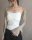 [with cup] Letin Dot Lace Sleeveless