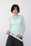 HAZY SLIM LONG SLEEVELESS