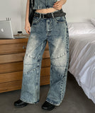 Kishi Set-up Cut Wide Denim Pants