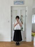 Niola Dot Nylon Layered Long Skirt