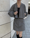 Ilu Nylon Windbreaker Skirt Set