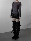 Burneck Eyelet Layered One-Off Tee