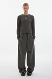 spacious belt pants