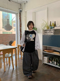 [unisex] Heroki banding string stripe color matching carpender denim pants