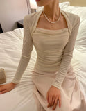 Ponyen Shirring Bolero T-Shirt