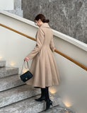 Purcell Collar Flare Wool Long Coat
