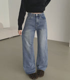 Heat Brushed Classic Banding Span Basic Denim Pants
