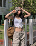 Honey loose fit net beanie
