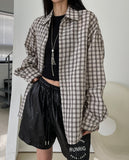 Scuz seersucker check shirt