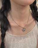 Tata heart star necklace
