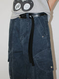 CURVED POCKET CARGO PANTS