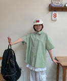 [unisex] Totelli Cotton Over Short Sleeve Shirt