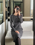 Watte Herringbone Check H-Line One Piece