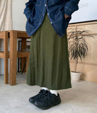 Poiku Nylon Banding Long Skirt