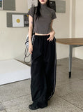 Evel Side Line Wide Long Two-Way Jogger Pants