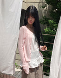 Poda See-through Ribbed Cardigan