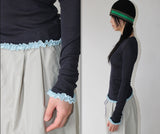 TENCEL FRILL SLEEVE T